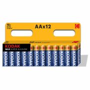 Батарейки алкалиновые «пальчиковые» КОМПЛЕКТ 12 шт., KODAK Max Super Alkaline, АА (LR6, 15А), блистер, Б0008961