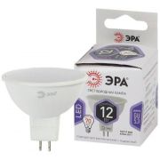 Лампа светодиодная ЭРА STD, 12 (110) Вт, цоколь GU5.3, софит, холодный белый свет, 35000 ч., LED MR1612W860GU5.3, Б0049075