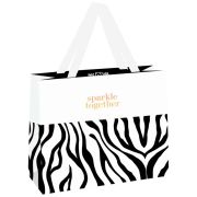 Пакет подарочный 32*26*12см MESHU «Зебра», отд. фольгой, матовая ламинация