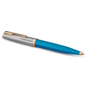 Ручка шариковая Parker «51 Turquoise GT» черная, 1,0мм, поворот., подарочная упаковка