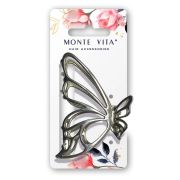 Краб для волос, 7,5 см, серебристый, MONTE VITA (МОНТЕ ВИТА), 458821