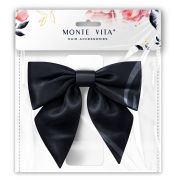 Бант для волос 17х7,5х15 см на заколке, черный, MONTE VITA (МОНТЕ ВИТА), 458837