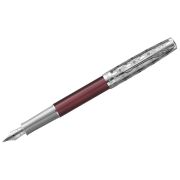 Ручка перьевая Parker «Sonnet Metal & Red Lacquer CT» черная, 0,8мм, подарочная упаковка