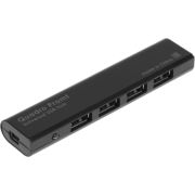 Хаб USB 2.0, 4 порта, черный, DEFENDER QUADRO PROMT, 83200