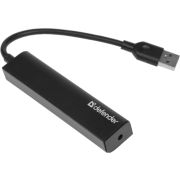 Хаб USB 3.0, 4 порта, черный, DEFENDER QUADRO EXPRESS, 83204