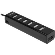 Хаб USB 2.0, 7 портов, черный, DEFENDER QUADRO SWIFT, 83203