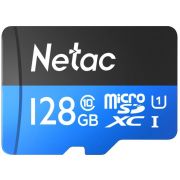 Карта памяти microSDXC 128 ГБ NETAC P500 Standard, UHS-I U1, 90 Мб/с (class 10), адаптер, NT02P500STN-128G-R