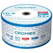 Диск CD-R CROMEX (КРОМЕКС), 700 Mb, 52x, Bulk (термоусадка без шпиля), КОМПЛЕКТ 50 шт., 513773