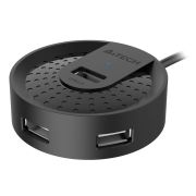 Хаб USB 2.0, 4 порта, черный, A4TECH HUB-20, 1874611