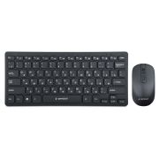 Набор беспроводной GEMBIRD KBS-9100, клавиатура 78 клавиш, мышь 4 кнопки, 1600 DPI, 2.4 ГГц, черный