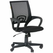Кресло офисное Chairman CH 696, с подлокотниками, черное, 7000799
