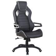 Кресло компьютерное BRABIX «Techno Pro GM-003», экокожа, черное/серое, вставки серые, 531814