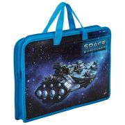 Папка на молнии с ручками А4 «Юнландия» Space explorer, пластик, 270949
