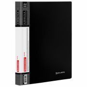 Папка 4 кольца 25 мм «Brauberg» Extra, черная, 0,7 мм, арт.270482