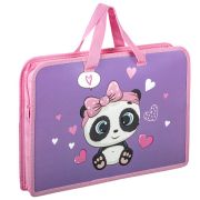 Папка на молнии с ручками А4 «Юнландия» Sweet Panda, 1 отделение, ширина 45 мм, 271456