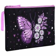 Папка для тетрадей А4 «Brauberg» Flower butterfly, 1 отделение, полиэстер, на молнии, 271475