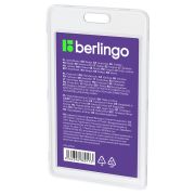 Бейдж вертикальный Berlingo «ID 100», 55*85мм, прозрачный, без держателя