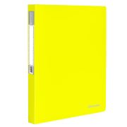 Папка 20 файлов «Brauberg» «Neon», 16 мм, неоновая желтая, 700мкм, 227449