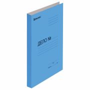 Папка-скоросшиватель «Дело», картон мелованный «BRAUBERG», 360 г/м2, синий, до 200л., 121518