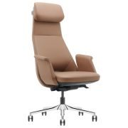 Кресло HAWASAN (ХАВАСАН) PREMIUM «STELLAR EX-840», синхромеханизм, алюминий, экокожа, коричневое, 533242