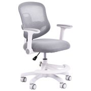 Кресло детское с подставкой для ног BRABIX KIDS «MG-215», сетка/ткань TW, серое, 533313