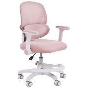 Кресло детское с подставкой для ног BRABIX KIDS «MG-220», сетка/ткань TW, розовое, 533314