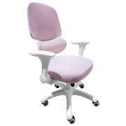 Кресло детское с поясничной поддержкой BRABIX KIDS «MG-225», сетка/ткань TW, розовое, 533316