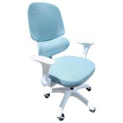 Кресло детское с поясничной поддержкой BRABIX KIDS «MG-225», сетка/ткань TW, голубое, 533317