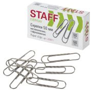 Скрепки канцелярские 50 мм «STAFF» 50 шт. арт.220011