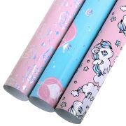 Бумага упаковочная подарочная ФОЛЬГИРОВАННАЯ НАБОР 3 шт., «Cute Set», 70х100 см, ЗОЛОТАЯ СКАЗКА, 591939