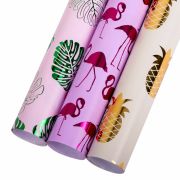 Бумага упаковочная подарочная С ТИСНЕНИЕМ НАБОР 3 шт., «Colorful Tropics», 70х100 см, ЗОЛОТАЯ СКАЗКА, 591945