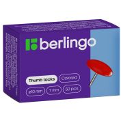 Кнопки канцелярские цветные «Berlingo» 10 мм 50 шт.