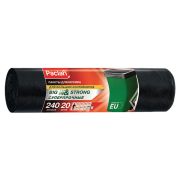 Мешки для мусора 240 л, черные, в рулоне 20 шт., ПВД, 35 мкм, 130х90 см, PACLAN «Big&Strong», 402209