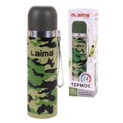 Термос LAIMA с узким горлом, 0,5 л, нержавеющая сталь, хаки, 601409