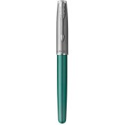 Ручка перьевая Parker «Sonnet Sand Blasted Metal&Green Lacquer» черная, 0,8мм, подарочная упаковка